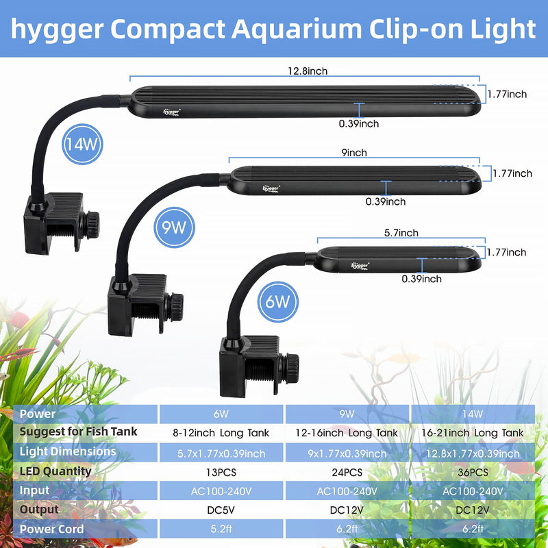 Hygger Led Light Hygger LED Light - Nano Clip-On – Nature Aquariums USA